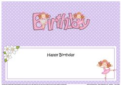 Birthday Ballerina Large Dl Matching Large Dl Insert