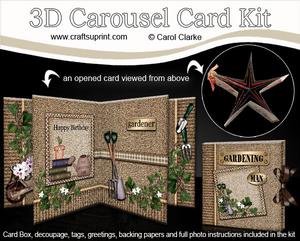 3D Gardening Carousel Card Kit