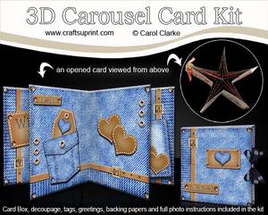 3D Denim and Leather Carousel Card Kit