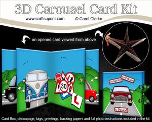 3D Vehicles and Transport Carousel Card Kit