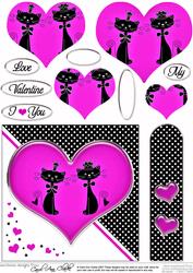 Kool Kats Purrfect Love Quick Card with Pyramage