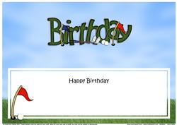 Birthday Golf Large Dl Sports Matching Large Dl Insert