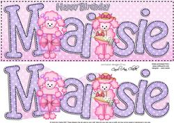 Poodle Dog Birthday Maisie Large Dl Quick Card 3D Decoupage