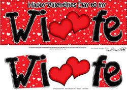 Valentines Day Wife Large Dl Quick Card 3D Decoupage