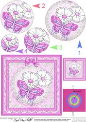 Fluttery Butterfly Quick Card with Circle Pyramage