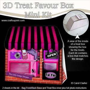 3D Little Gadgets Shop Treat or Favour Box Mini Kit