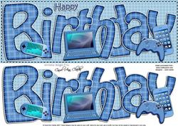 Birthday Gadgets & Gizmos Large Dl Quick Card 3D Decoupage