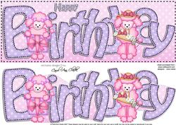 Poodle Dog Birthday Large Dl Quick Card 3D Decoupage