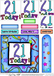 21st Birthday Quick Card with Pyramage