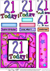 21st Birthday Quick Card with Pyramage