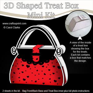 Hearts Handbag Shaped Treat or Favour Box Mini Kit