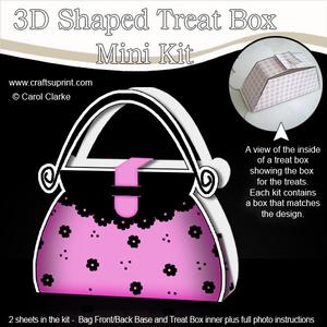 Ditsy Daisy Handbag Shaped Treat or Favour Box Mini Kit