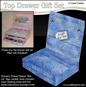 3D Denim Top Drawer Gift Set Kit