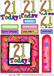 21st Birthday Quick Card with Pyramage