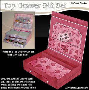 3D Pretty Romantic Hearts Top Drawer Gift Set Kit