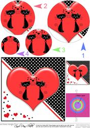 Kool Kats Purrfect Love Circle Pyramage Topper