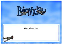 Birthday Spitfire Plane Large Dl Matching Large Dl Insert