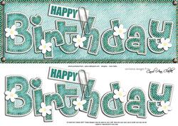 Large Dl Happy Birthday Denim N Daisies Quick Card Decoupage