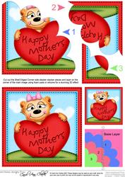 Mia Meerkat's Mothers Day Heart Shell Edged Corner Side St