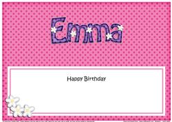 Birthday Emma Large Dl Matching Large Dl Insert