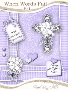 When Words Fail Kit Lilac with Step by Step Decoupage