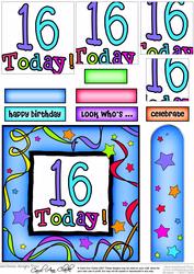16th Birthday Quick Card with Pyramage