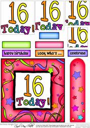 16th Birthday Quick Card with Pyramage