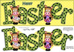 Gigi Horse Large Dl Easter Quick Card N 3D Decoupage