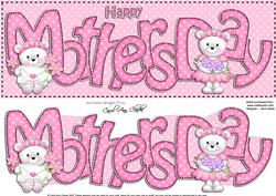 Mothers Day Teddies Large Dl Quick Card 3D Decoupae