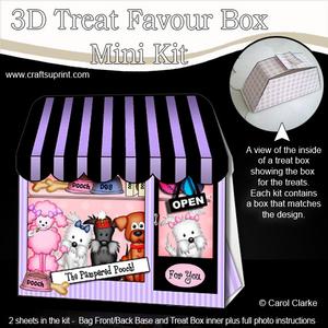3D Pampered Pooch Shop Treat or Favour Box Mini Kit