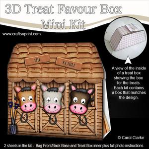 3D Little Stable Shop Treat or Favour Box Mini Kit