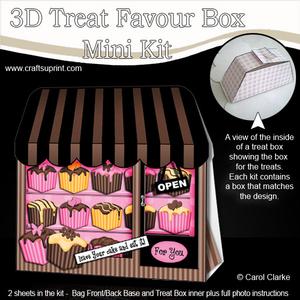 3D Little Fondant Fancies Shop Treat or Favour Box Mini Kit