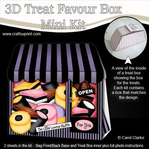 3D Little Liquorice Shop Treat or Favour Box Mini Kit