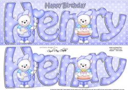 Birthday Henry Large Dl Quick Card N 3D Decoupage