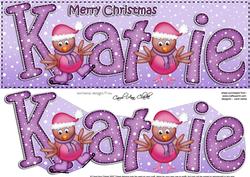 Xmas Large Dl Katie Quick Card N 3D Decoupage