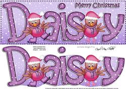 Xmas Large Dl Daisy Quick Card N 3D Decoupage