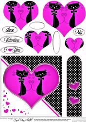Kool Kats Purrfect Love Quick Card with Pyramage