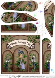 Gardening Fathers Day Fan Pyramage Topper