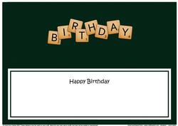 Word Game Birthday Matching Large Dl Insert