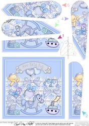 New Baby Boy Fan Pyramage Topper