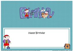 Birthday Pirates Large Dl Matching Large Dl Insert