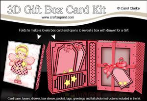 3D Fairy Fiz Gift Box Card Kit with 3D Decoupage