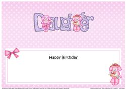 Poodle Dog Birthday Daughter Large Dl Matching Lge Dl Insert