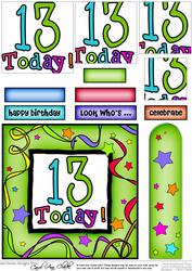 13th Birthday Quick Card with Pyramage