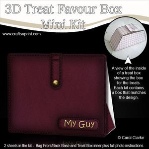 Leather Wallet Shaped Treat or Favour Box Mini Kit
