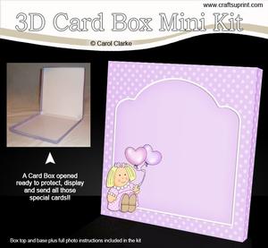 Baby Girl 5 x 5 Square Card Box Mini Kit