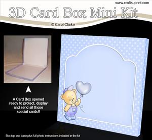 Baby Boy 5 x 5 Square Card Box Mini Kit