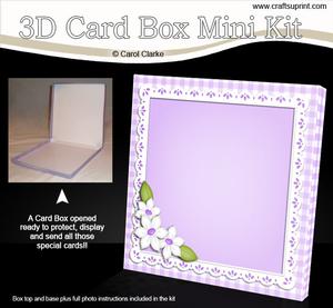 Gingham & Lace 4 x 4 Square Card Box Mini Kit