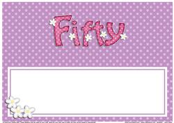 50th Birthday Large Dl Matching Large Dl Insert