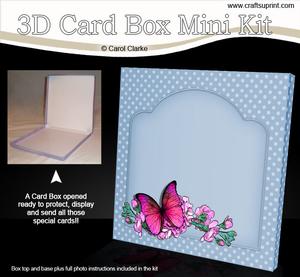 Butterfly & Flowers 5.5 x 5.5 Square Card Box Mini Kit